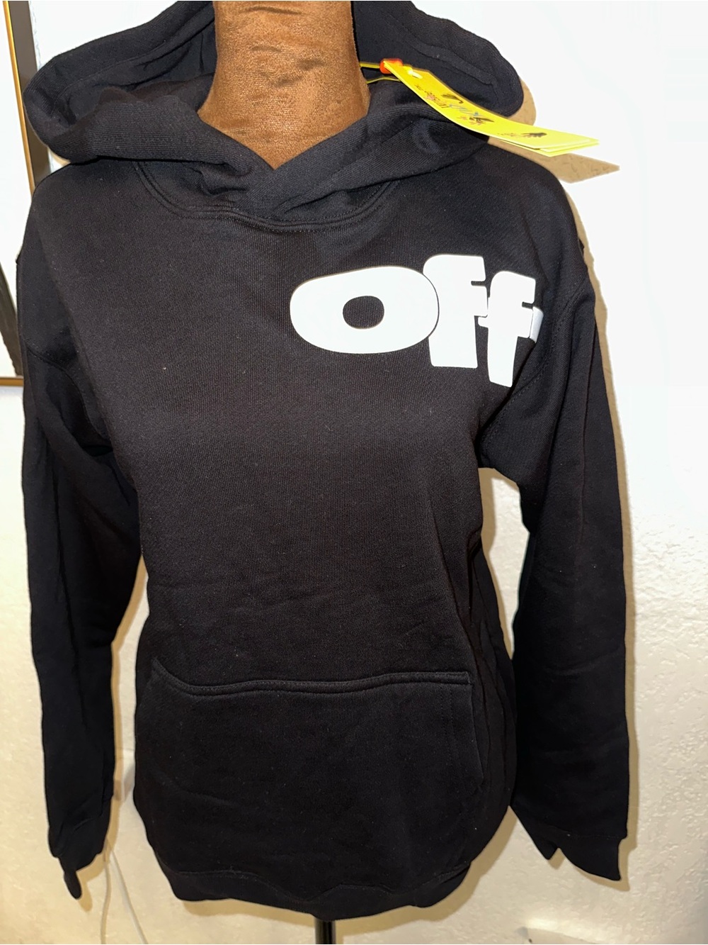 Off-White Black Women's Hoodie with White 'Off' Logo size 12 new With tags
